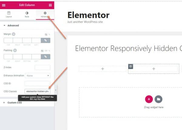 elementor responsive columns