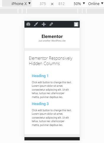 elementor responsive columns