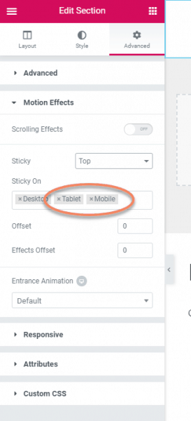 Remove tablet and mobile sticky selectors