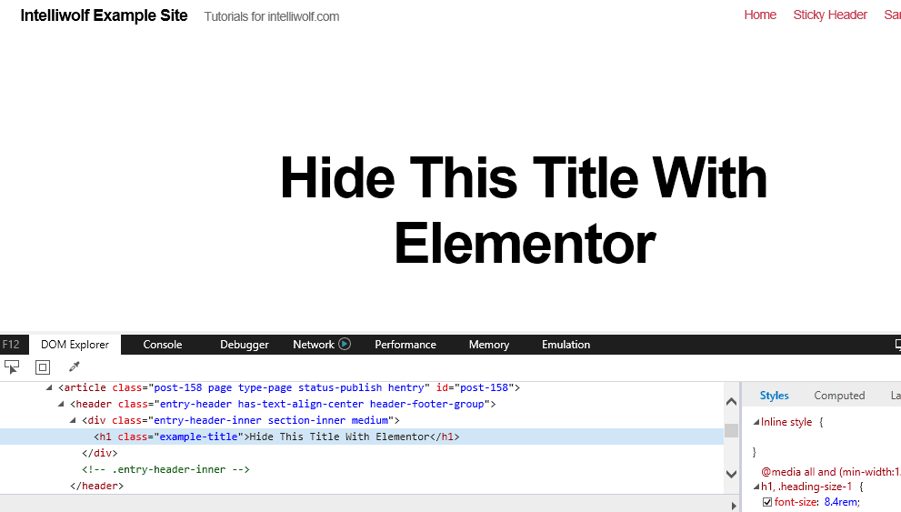 in coda2 pull external site to inpect element and code