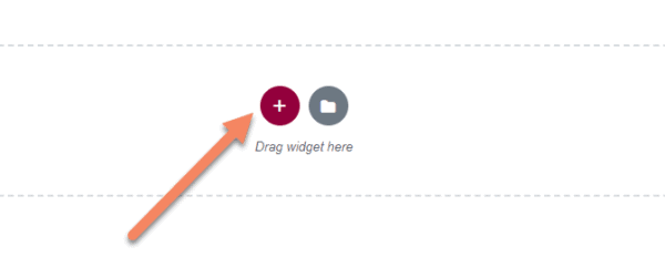 Arrow pointing to add new row button