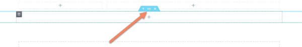 Arrow pointing to selector for hero row