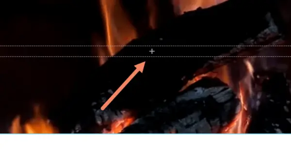 Arrow showing the empty element on hero row